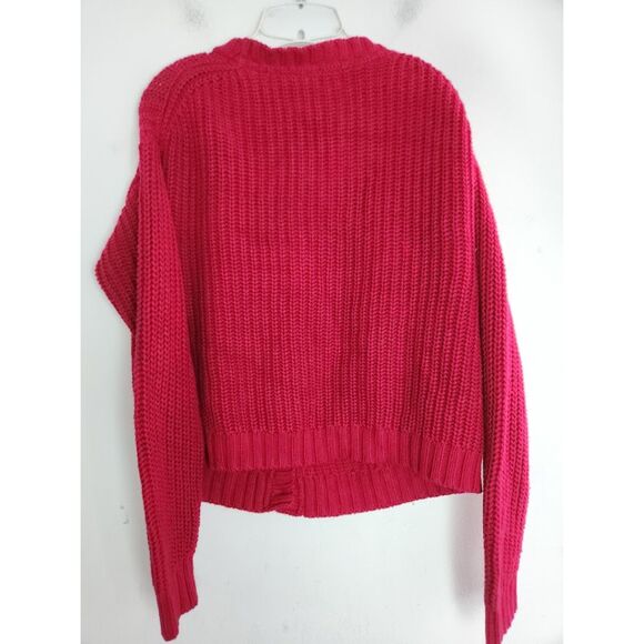 ATM Anthony Thomas Melillo Women Red Cotton/Cashmere Cardigan size Medium - Picture 7 of 10